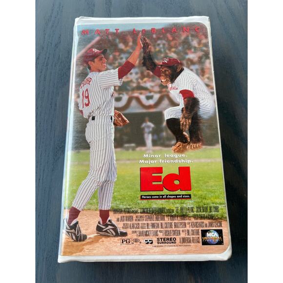 Ed Monkey Baseball Movie Vintage 1996 VHS Tape Pre-Loved - Picture 1 of 6